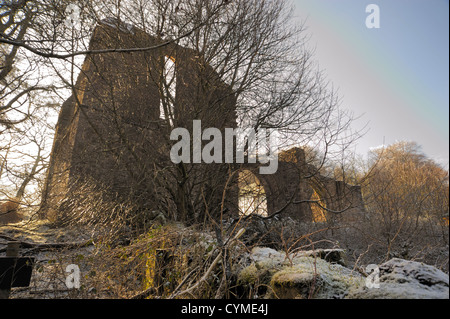 Ruined church at Capel y Ffin monastery Stock Photo