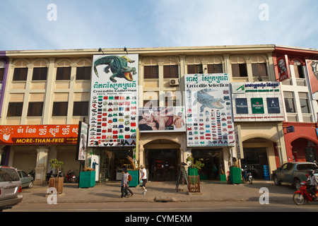 Typical Street Scenery in Siem Reap, Cambodia Stock Photo