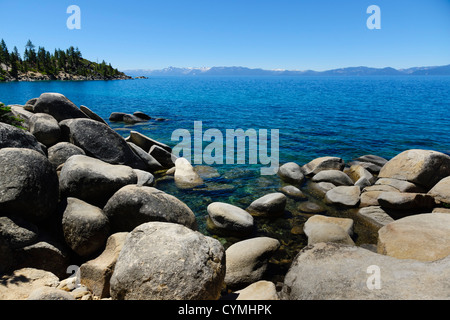 Lake Tahoe - Crystal Bay, Nevada, from near Sand Harbor. Stock Photo