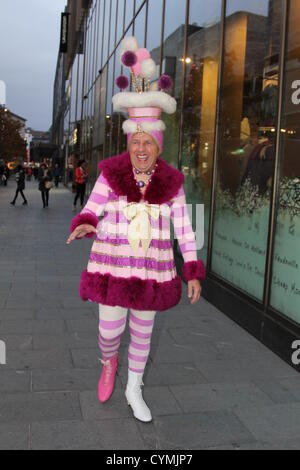 Local and national recognised celebrities attended the launch of Christmas at Liverpool ONE shopping centre in Liverpool, England on Wednesday, November 7, 2012. Local Radio DJ Pete Price attended the event to promote the upcoming pantomime Cinderella at the Liverpool Empire Theatre. Stock Photo