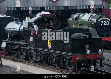 Didcot railway museum shunting a steam locomotive