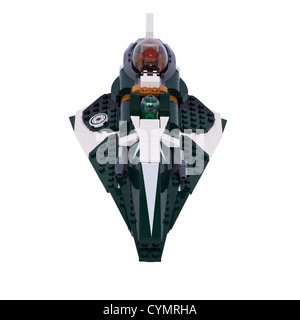 A Lego Star Wars toy on a white background Stock Photo