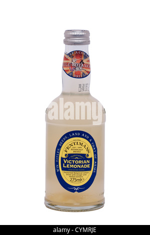 A bottle of Fentimans traditional victorian lemonade drink on a white background Stock Photo
