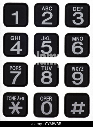 Telephone numbers keypad Stock Photo - Alamy