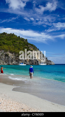 Shell Beach in St. Barts Stock Photo