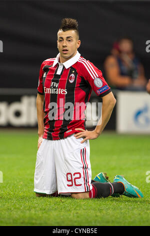 Stephan El Shaarawy (Milan),  NOVEMBER 6, 2012 - Football / Soccer :  UEFA Champions League group C match between AC Milan 1-1 Malaga CF at Stadio Giuseppe Meazza in Milan, Italy. (Photo by Maurizio Borsari/AFLO) [0855] Stock Photo