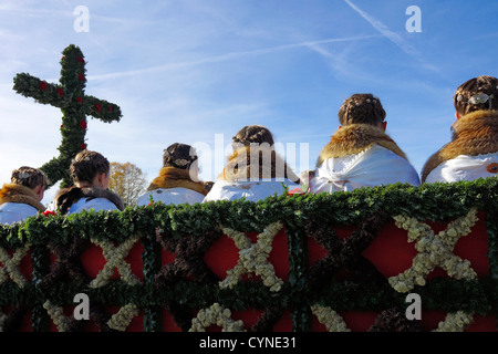 Traditional Leonhard Parade, Leonhardifahrt in Benediktbeuern, Upper Bavaria, Germany Stock Photo
