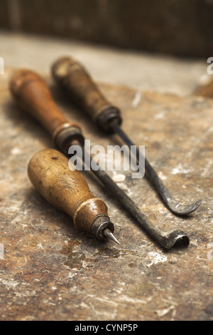 old tools of the carpenter Stock Photo