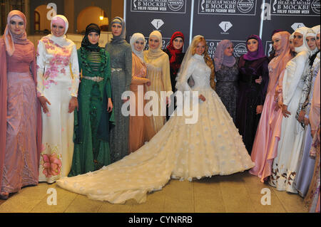Oct. 28, 2012 - Moscow, Russia - Volvo Fashion Week Moscow. Fashion for muslims. Pictured: Firdaws Fashion House collection show. (Credit Image: © PhotoXpress/ZUMAPRESS.com) Stock Photo