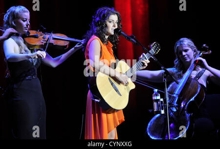 Georgian-born British singer, songwriter and musicia Katie Melua performs in Prague Congress Centre in Prague, Czech Republic, November 7, 2012. Katie Melua introduced during her concert a new album Secret Symphony and other songs.(CTK Photo/Vit Simanek) Stock Photo