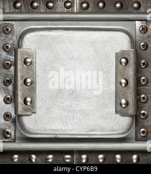 Industrial metal plate background with rivets Stock Photo - Alamy