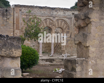 Ruins of the Moorish palace Medina Azahara in Andalusia is an impressive archaeological site 15 min. from the center of Cordoba Stock Photo