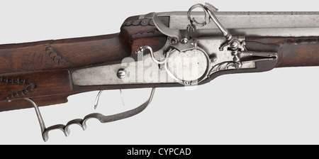 Klett Rifles A rare matchlock target rifle,Cornelius Klett,Salzburg,dated 1671 ...