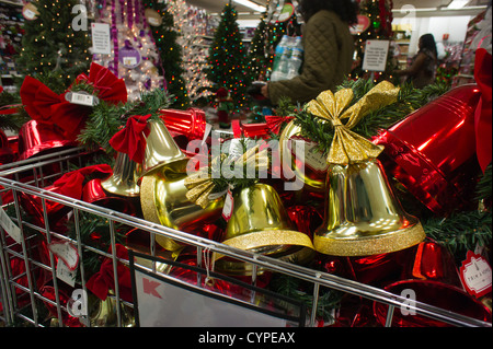 Christmas lighted decorations in North Bay Village area of Miami Beach