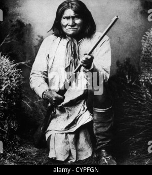 Geronimo, Apache Leader, Portrait, 1887 Stock Photo