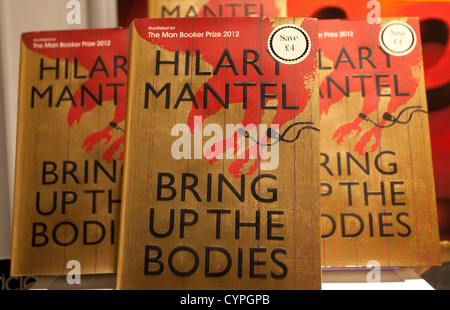 2012 Man Booker Prize winning novel Bring Up The Bodies by Hilary Mantel, London Stock Photo