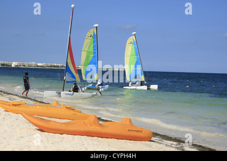 Beach near Puerto Morelos, Riviera maya, Mexico Stock Photo