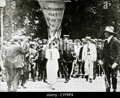 Mabel Vernon, Suffragist, Marching to White House, Washington DC, USA, 1917 Stock Photo