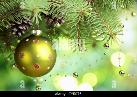 Closeup of Christmas ball from Christmas tree. Stock Photo