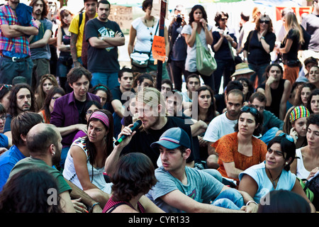 15m movement. Spanish Revolution meeting. Popular assembly Stock Photo