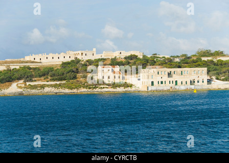 Houses on an island, Valletta, Malta Stock Photo