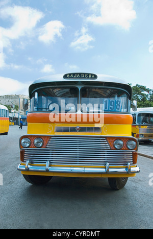Bus in a bus terminus, Valetta, Malta Stock Photo