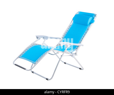 Relaxing chair in blue color isolated Stock Photo