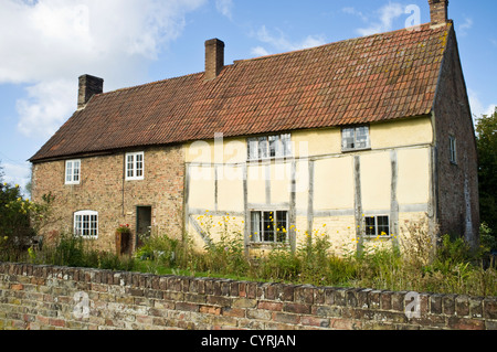 The village of Frampton on Severn timber framed cottage near Gloucester, Gloucestershire, England, UK Stock Photo