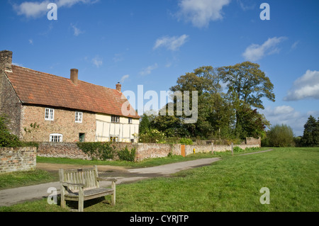 The village of Frampton on Severn timber framed cottage near Gloucester, Gloucestershire, England, UK Stock Photo