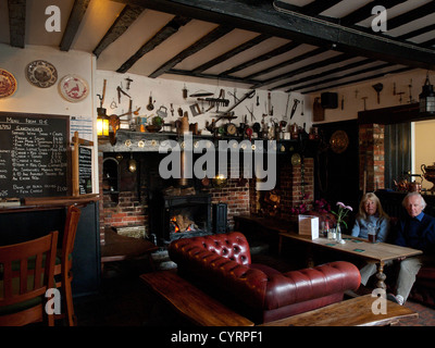 The interior of Ye Olde Smugglers Inne in Alfriston,England. Stock Photo