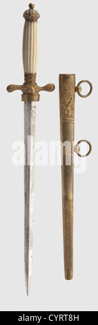 An Imperial and Royal Austrian Navy dagger,An M 1855 officer's dagger ...