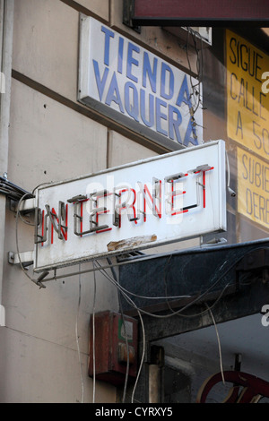 Tienda Vaquera (denim store), Internet, Madrid, Spain. Stock Photo