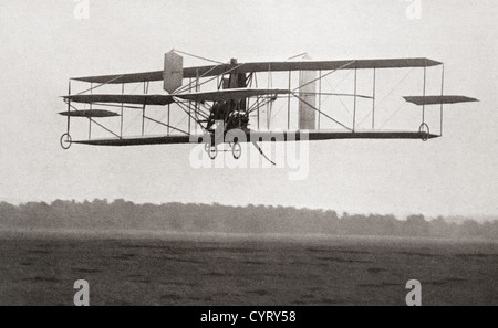 Cody's Biplane in the air in 1909. Samuel Franklin Cowdery, later known as Samuel Franklin Cody, 1867 –1913. Stock Photo
