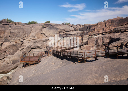 Boardwalk and viewing platforms at Augrabies Falls National Park, South Africa Stock Photo