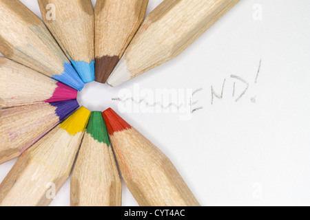 Wooden pencils Stock Photo