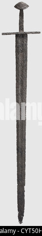 A German knightly sword, 1st half of the 14th century Double-edged ...