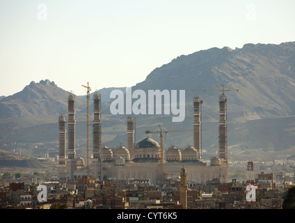 Impressively Al-saleh Mosque Under Contruction In Sanaa, Yemen Stock Photo