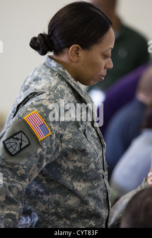 Federal employees at work in Initial Operating Facility on response and recovery from Hurricane Sandy. Stock Photo