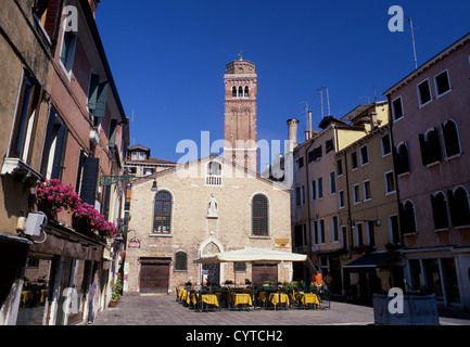 San Toma church and Campo San Toma San Polo sestier Venice Veneto Italy Stock Photo