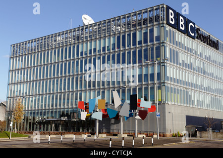 BBC Scotland Headquarters building on Pacific Quay in Glasgow, Scotland, UK Stock Photo