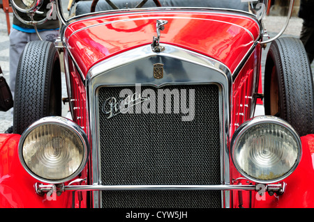 Prague, Czech Republic. Vintage 'Praga' car Stock Photo