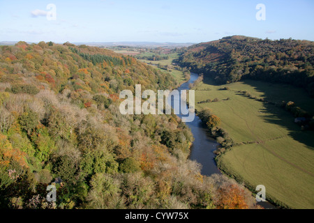 Autumn Symonds Yat Rock view to River Wye Gloucestershire England UK Stock Photo