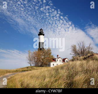 The Big Sable Point Lighthouse On A beautiful Autumn Day, Michigan's Lower Peninsula, USA Stock Photo