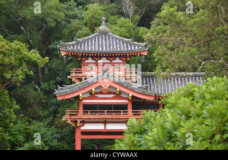 Byodo-in Buddhist Temple, Valley of the Temples Memorial Park, Kahaluu, Oahu, Hawaii, USA Stock Photo