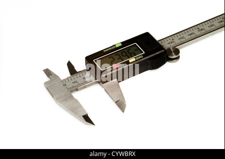 Isolated digital calipers on the white background Stock Photo