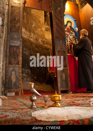 Interior of Surp Astvatsatsin church Stock Photo