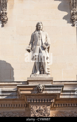Statue - Jean-François Regnard (1655 – 1709) French dramatist / diarist, by Theodore Charles Gruyère (1813 - 1885) Louvre museum Stock Photo
