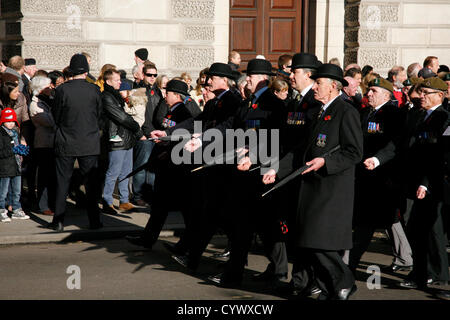 London, UK - November 11, 2012 : People take part in Remembrance Day [ Editorial Use Only ] Stock Photo