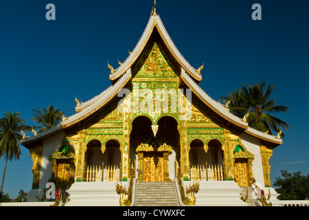 Wat Ho Pha Bang. The Royal,or Palace Temple in the grounds of the Royal Palace Museum in  Luang Prabang, Laos Stock Photo