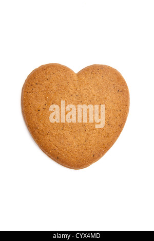 Tasty gingerbread heart isolated on white background Stock Photo - Alamy